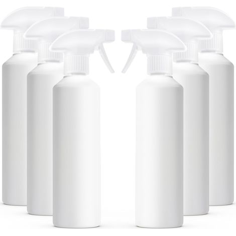 6 Pack Empty Plastic Water Spray Bottles for Cleaning 500ml Manual Trigger Empty Spray Bottles for Gardening and Home Cleaning (1/5)