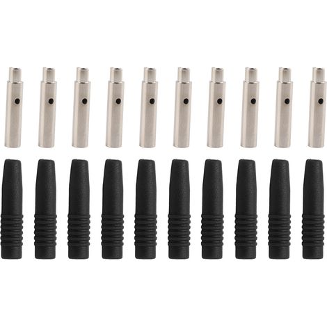 Keenso 2mm Bananenstecker mit gutem Getriebe, 10 Stück für Testgeräte, ideal für Elektrotechniker (SCHWARZ).