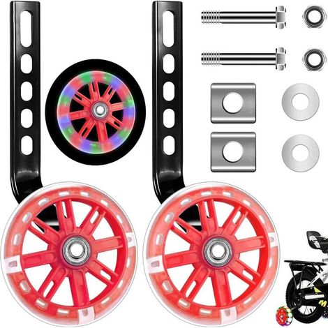 Roulette Velo Enfant, Roues Stabilisatrices, Universelle 12 14 16 18 20 Pouces, Roue de Support pour Vélo D'dnfant Stabilisateurs Vélos Roues D'entraînement de Vélo Roue Velo Réglables pour Enfan (1/5)
