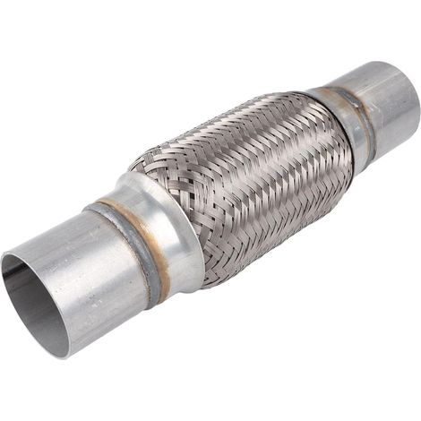Tuyau d'échappement de Voiture 50 X 250 Mm, sans Soudure, en Acier Inoxydable, Tuyau Souple, Résistant aux Secousses, tressé, flexible. (1/5)
