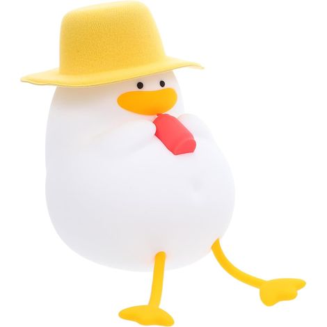 Veilleuse LED Canard Jaune, Lampe de Chevet Bébé en Silicone (1/5)