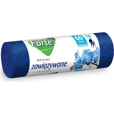 FORTE+ Bolsas de basura atadas 60L 16 uds LDPE (1/3)