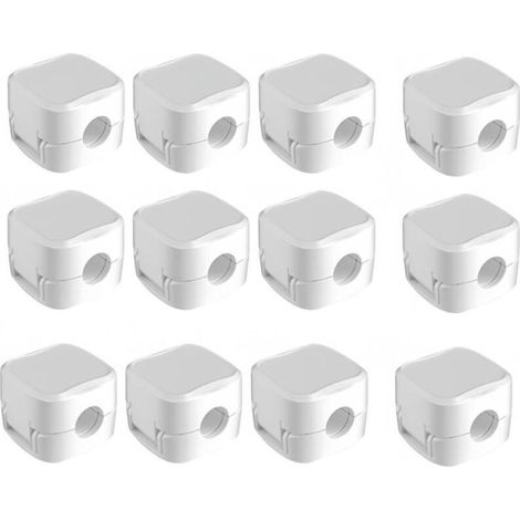 Clips de câbles magnétiques, gestion des câbles sous le bureau, supports de câbles autocollants pour bureau à domicile, blanc, 12 pièces. (1/5)