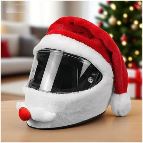 Housse De Casque De NoëL, Housse de Protection pour Casque intégral de Moto personnalisée et créative, décorations et Cadeaux Amusants pour Casque de Noël (1/5)