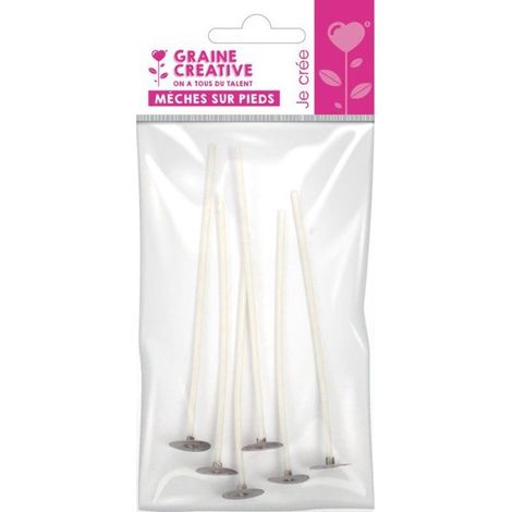 Graine Créative - Mèches Bougies 15cm 6 pièces (1/2)