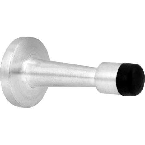 Butée de porte anti-collision en alliage de zinc et caoutchouc, accessoire pour la maison, l'hôtel ou le bureau (finition brossée) (1/5)