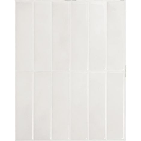 Lot de 10 crédences adhésives pour cuisine, salle de bain, carrelage mural, blanc (1/5)