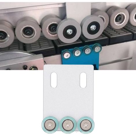Roues auxiliaires étroites argentées pour éviter les déviations d'alimentation et accessoires pour plaqueuse de chants (3 roues) (1/5)