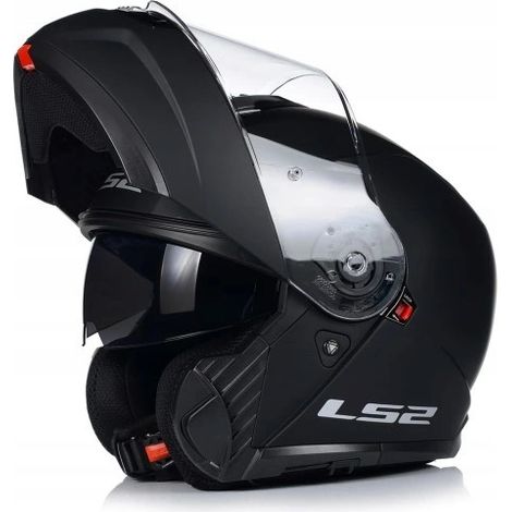LS2 FF908 STROBE II Helm, einfarbig matt schwarz, Größe 06 XXL