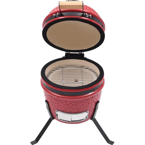 Maison Exclusive - Barbecue Affumicatore 2 in 1 Kamado in Ceramica 56 cm Rosso (1/5)