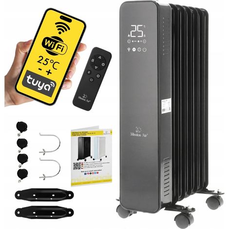 Radiador de aceite WiFi OSLO 1500W negro (1/5)
