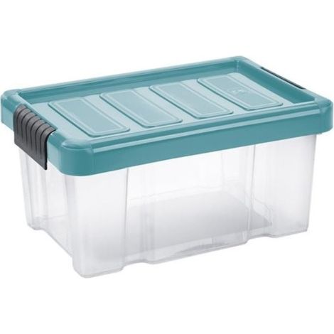 Tontarelli Stauraum-Box Puzzle Box mit Rädern und Deckel 43L Grün/Transparent