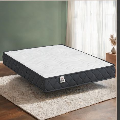 Matelas blanc et gris 190 x 140 x 20 cm (1/5)