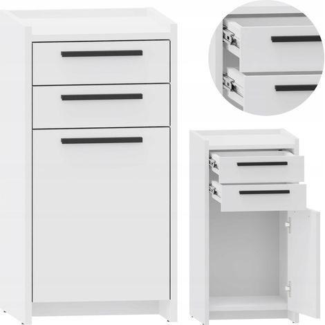 ALTIVO 1D2SN cassettiera bianca, ampio ripiano, spazioso armadio per vestiti, giocattoli, scarpe