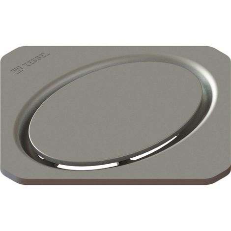 Griglia OVAL design 120x120 mm in acciaio inox per doccia KESSEL