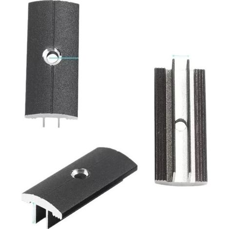 50 clips noirs pour planchers en bois plastique, clips en T pour terrasses, pas de 6 mm (1/5)