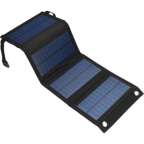 Panneau Solaire Portable - 20 W - 5 V USB - Étanche IP65 - Pour Randonnée Camping Extérieur - Pliable - 320 G (1/5)