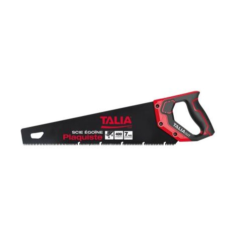 Taliaplast – Scie à bois 400 mm – Double denture américaine pour plâtre et panneaux de particules – Angles 90 et 45° intégrés – Revêtement antirouille (1/4)