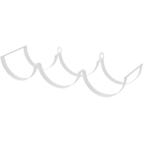 Porte-papier toilette - fer - blanc - mural - pour toilettes (1/5)