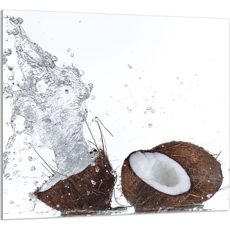 Panneau de verre pour la cuisine 65x60 Noix de coco (1/5)