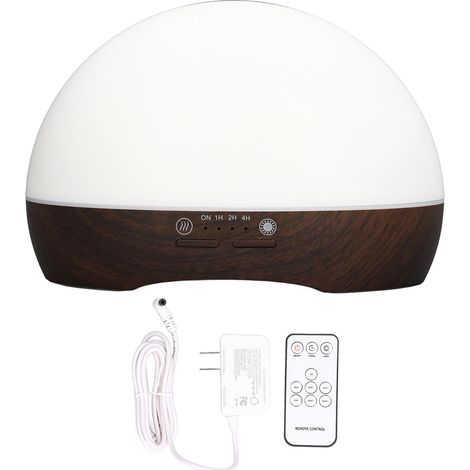 Diffuseur d'huile ultrasonique 300ml, humidificateur parfumé pour maison/bureau, tension universelle 100-240V, grain bois foncé (1/5)