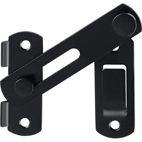 Cerraduras para muebles，5 piezas. Cerraduras para puertas correderas，armarios y jardines. Acabado negro mate en acero inoxidable (1/2)