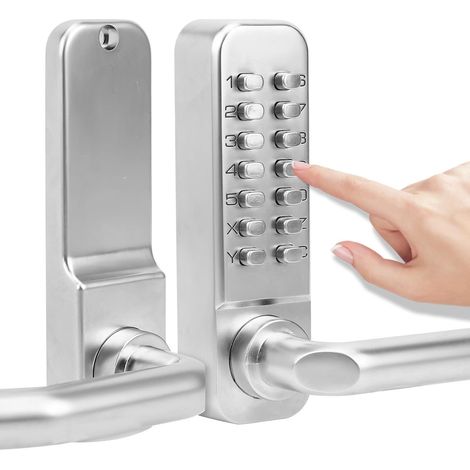 Serrure Porte à Combinaison Mécanique numérique Serrure de porte antivol sans clé Serrure de porte de sécurité domestique Systèmes de sécurité domestique pour bureau Porte de maison (1/5)