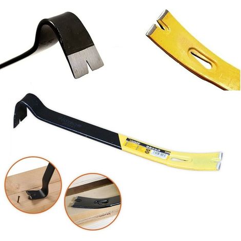 Leverino in acciaio piede di porco 38 cm leva tira chiodi carpentiere 39361
