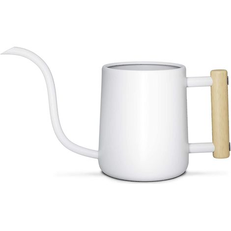 Gießkanne mit langem Ausguss, 1 Liter (35 oz), weiß, für Zimmerpflanzen (1/5)