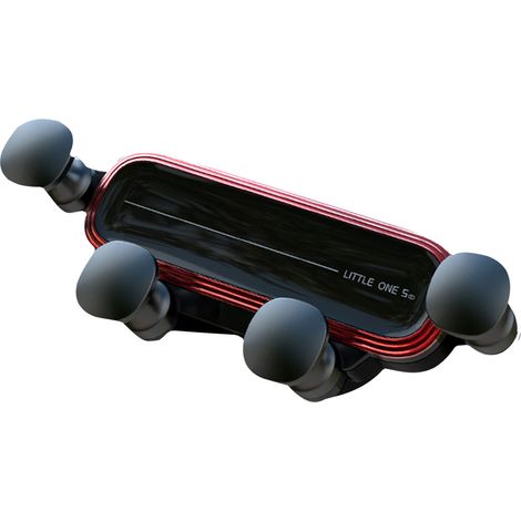 Support de téléphone de voiture Gravity amélioré avec verrouillage automatique, mini support mains libres pour grille d'aération, compatible avec les téléphones de 4,7 à 6,9 pouces (rouge). (1/5)