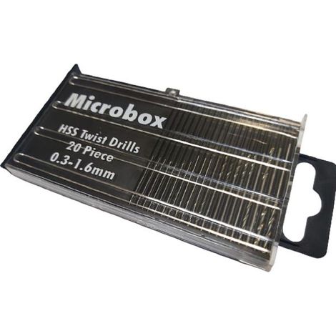 Micro mini punte per trapano in HSS, 0,3-1,6 mm, 20 pezzi (1/5)