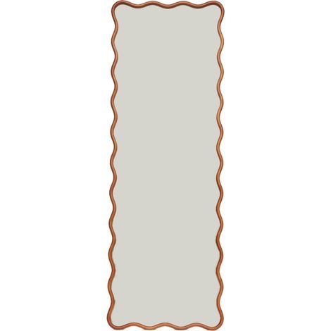 sweeek - Organischer Standspiegel aus Heveaholz mit Stahlgestell 172cm (1/4)