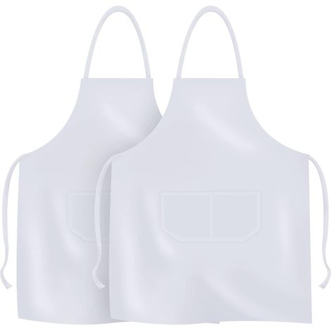 Size 2 100 Percent Polyester Uniform Fabric Apron Machine Washable 2 Pieces Pack China (1/5)