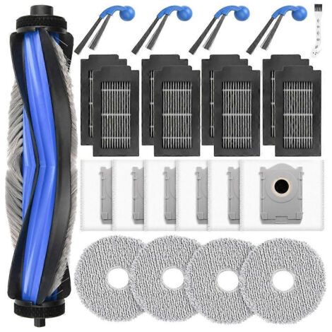 Accessoires pour aspirateur robot Ecovacs Deebot T30c Omni Gen2 / T30C Omni : brosse principale, lingettes, sacs à poussière et filtres