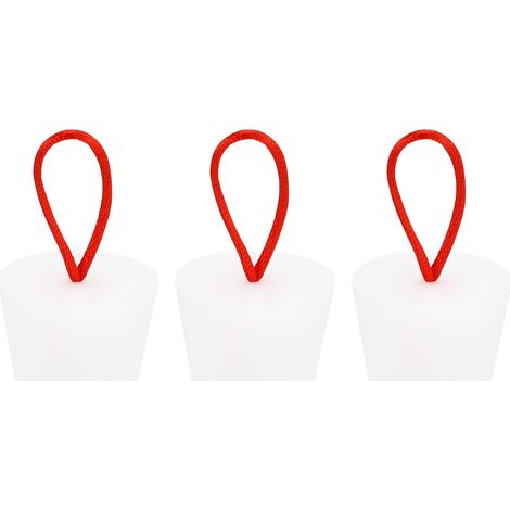 Caoutchouc Conique Bouchon 26 à 35mm Solide Baignoire Bonde Bouchon avec Poignée pour Test Tubes, Eau Tuyau, Drainage Trou, Blanc 3 Pièces (1/5)