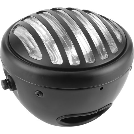 7-Zoll-Motorrad-Rundscheinwerfer-Grillabdeckung für 35-W-Halogenlampe im Retro-Stil, transparentes Glas (1/5)