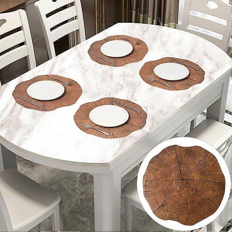 Set de table en plastique imitation bois, dessous de verre antidérapant décoratif KAESI (1/5)