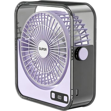 Générique Ventilateur de table Rechargeable à Vitesse Réglable Ventilateurs pour Table de Chambre Pour l', maison, chambre, salle de bain, voyage, croisière, plein air, camping, gym (1/5)