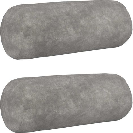 vidaXL Federa 2 pcs HEERLEN Grigio Chiaro Ø 15 x 40 cm