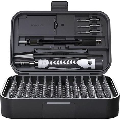 130-in-1-Präzisionsschraubendreher-Set, Mini-Magnet-Computer-Werkzeugset, DIY-Elektronik-Reparaturset, für PC, MacBook, iPhone (1/4)