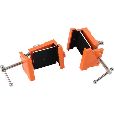 2 pièces Pinces de serrage professionnelles en métal pour montage d'armoires avec clé hexagonale, couleur orange (1/5)