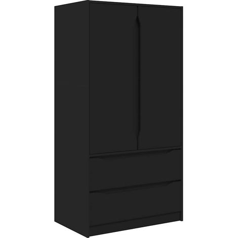 Kleiderschrank mit Tür Schwarz 79,5 x 49 x 156 cm Holzwerkstoff vidaXL