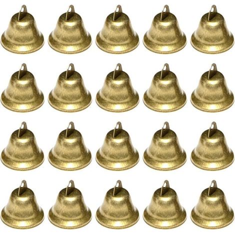 Kleine Glöckchen, 20 Stück Vintage-Glöckchen für Hochzeits- und Festdekorationen, Weihnachtsglöckchen für Weihnachtsbäume, Metallglöckchen für Schlüsselanhänger, DIY