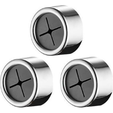 Lot de 3 crochets porte-serviettes, inox/ABS/PVC, adhésif, argent (1/5)