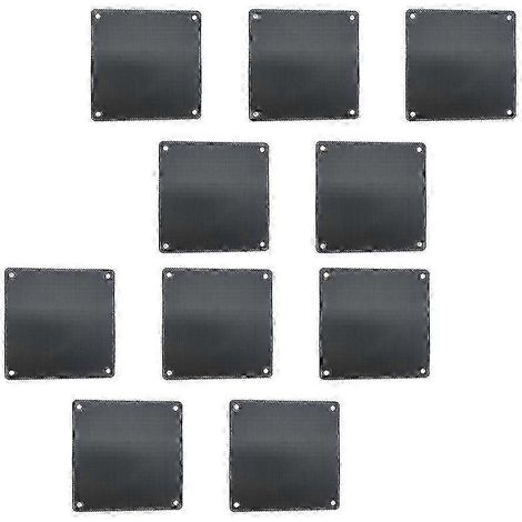 Filtre à poussière en PVC noir pour ventilateur, compatible avec les refroidisseurs d'ordinateur (10 pièces). Couvercle de rechange. (1/5)