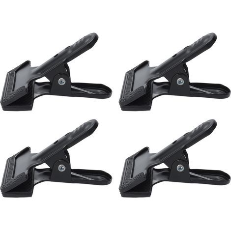 Heavy-duty, non-slip metal spring clamps for woodworking, wide-mouth design, for photography backdrops, 4 pieces (1/5)