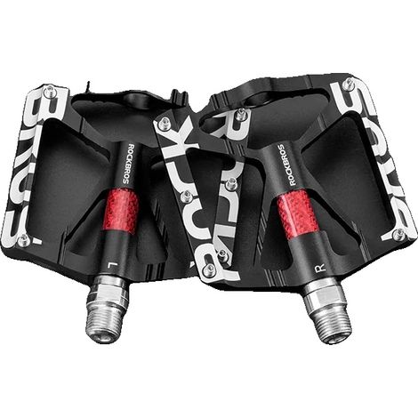 Pedales de bicicleta, diseño antideslizante, elementos reflectantes de seguridad, K307T Negro (1/2)