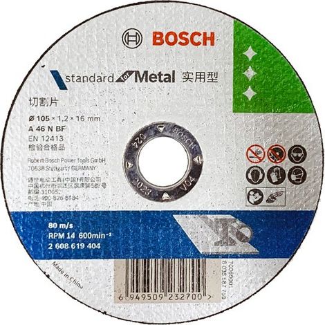EASYCOMFORT BOSCH 4" meuleuse 100mm pour meuleuse d'angle lames de coupe métal 105x1.2x16mm