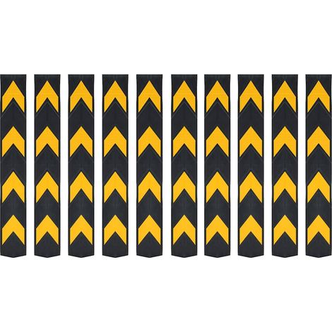 vidaXL Reflective Corner Guards 10 pcs Rubber 80 cm (1/5)