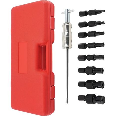 Juego de extractores de rodamientos, acero de alta calidad, longitud del martillo deslizante de 390 mm (1,2 pies), compatible con trabajos de extracción interna, incluye mandriles de varios tamaños, p (1/5)